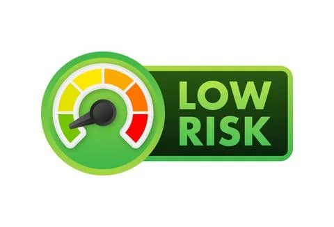 Low risk. Risk control concept. Vector stock illustration. Stock Illustration