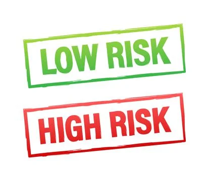 Low risk. Risk control concept. Vector stock illustration. Stock Illustration