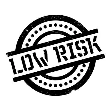 Low Risk rubber stamp Illustrazione stock