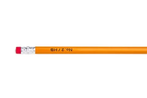 Low section of a number 2 pencil with eraser Stock Photos