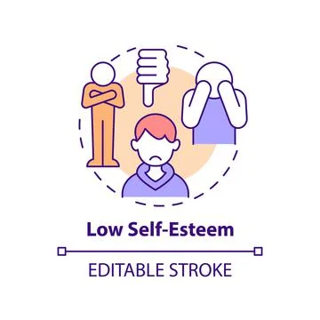Low self-esteem concept icon イラスト素材