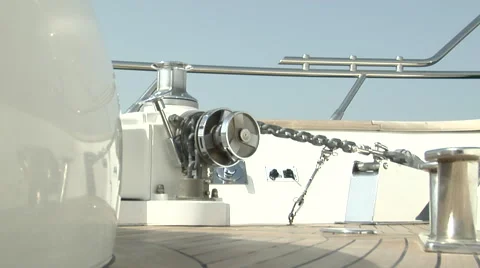 Low shot of the deck area on a boat. Stock Footage 46863543