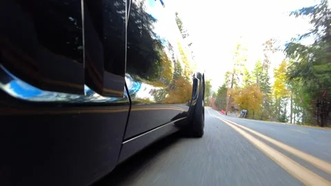 Low Side Angle Driving Footage Around Hayden Lake Stock Footage 324597229