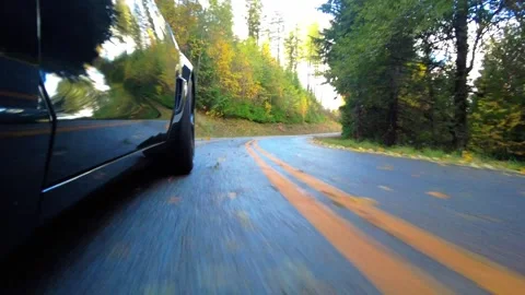Low Side Angle Driving Footage Around Hayden Lake Stock Footage 324599823