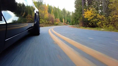 Low Side Angle Driving Footage Around Hayden Lake Stock Footage 324599918