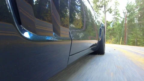 Low Side Angle Driving Footage Around Hayden Lake Stock Footage 324600272