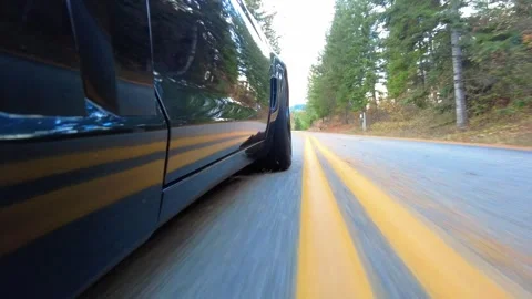 Low Side Angle Driving Footage Around Hayden Lake Stock Footage 324600739