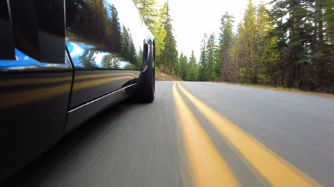 Low Side Angle Driving Footage Around Hayden Lake Stock Footage 324600908