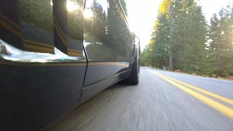 Low Side Angle Driving Footage Around Hayden Lake Stock Footage 324601078