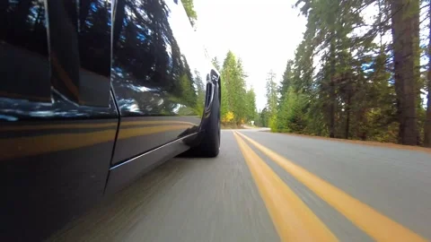 Low Side Angle Driving Footage Around Hayden Lake Stock Footage 324604701