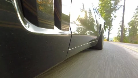Low Side Angle Driving Footage Around Hayden Lake Stock Footage 324604732