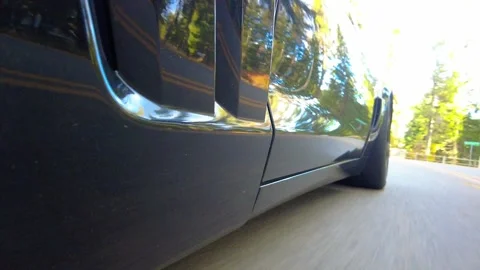 Low Side Angle Driving Footage Around Hayden Lake Stock Footage 324605593