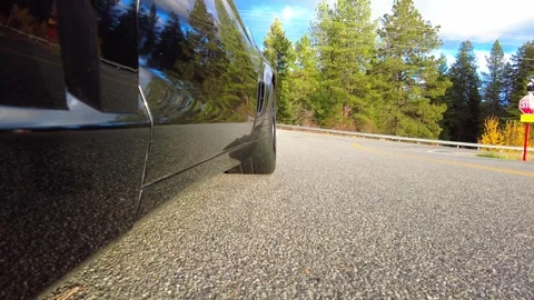 Low Side Angle Driving Footage Around Hayden Lake Stock Footage 324605868