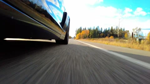 Low Side Angle Driving Footage Around Hayden Lake Stock Footage 324608075