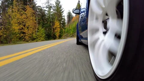 Low Side Angle Driving Footage Around Hayden Lake Stock Footage 324610093