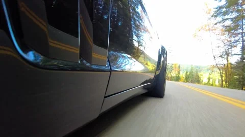 Low Side Angle Driving Footage Around Hayden Lake Stock Footage 324617921