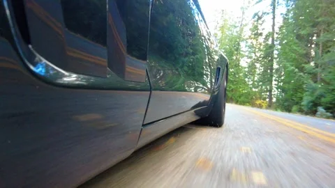 Low Side Angle Driving Footage Around Hayden Lake Stock Footage 324620613