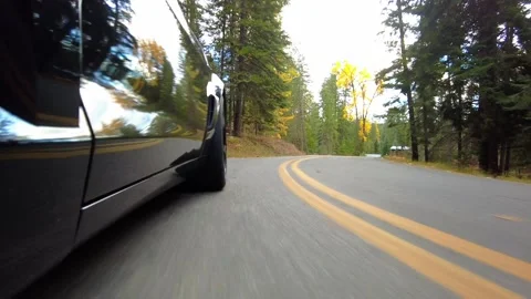 Low Side Angle Driving Footage Around Hayden Lake Stock Footage 324623389