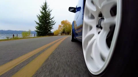 Low Side Angle Driving Footage Around Hayden Lake Stock Footage 324624325