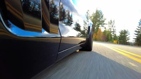 Low Side Angle Driving Footage Around Hayden Lake Stock Footage 324625728