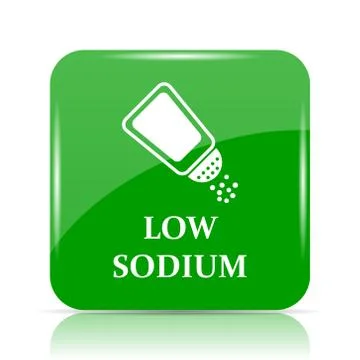 Low sodium icon. Internet button on white background.. Stock Illustration