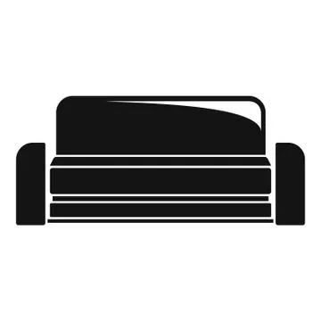 Low sofa icon, simple style Ilustración de archivo