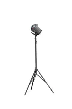 Low studio flash isolated on white background Stock Photos