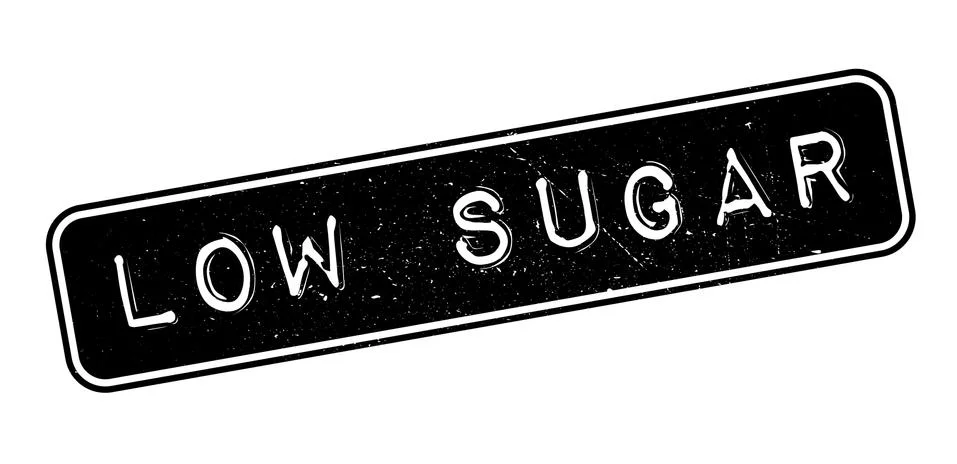 Low Sugar rubber stamp Stock Illustration