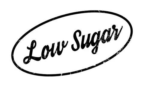 Low Sugar rubber stamp Stock Illustration