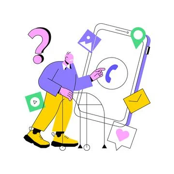 Low-technical communication abstract concept vector illustration. Stockillustratie