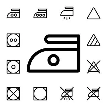 Low temperature flat vector icon in laundry pack Stock Illustration