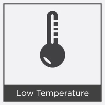 Low Temperature icon isolated on white background Free Stock Illustration