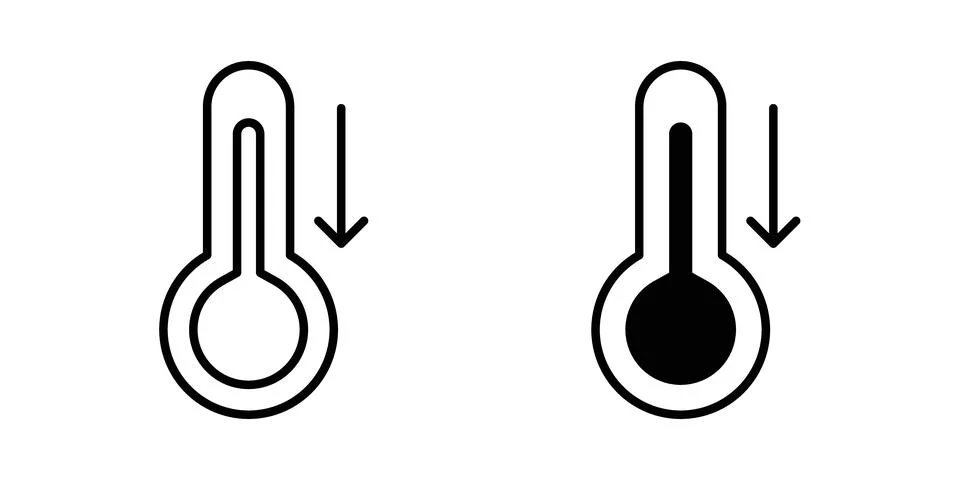 Low Temperature icon vector editable eps10 Stock Illustration