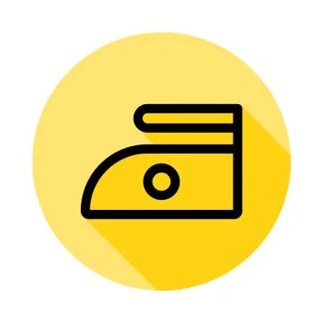 Low temperature outline icon in long shadow style Stock Illustration