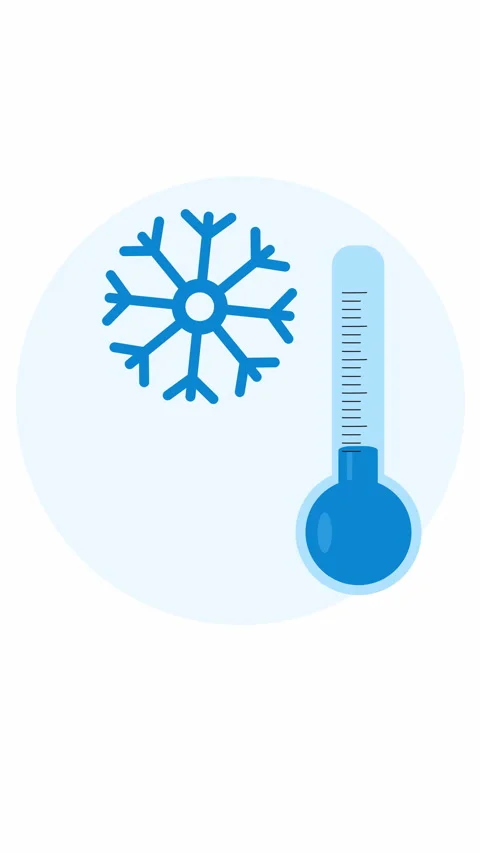 Low Temperature Weather Animation Stock Footage 335707884