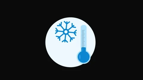 Low Temperature Weather Animation Stock Footage 335713817