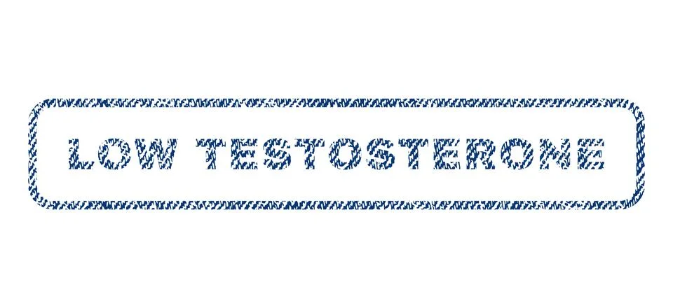 Low Testosterone Textile Stamp Stock Illustration
