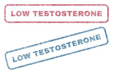 Low Testosterone Textile Stamps Stock Illustration