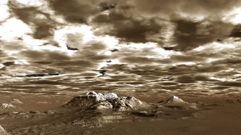 Low Thick Clouds over the Mountains Stock Footage 82003523