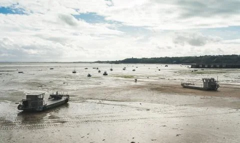 Low tide in Cancale Stock Photos
