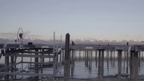 Low Tide At Docks 4k Stock Footage 71694537