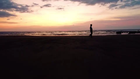 Low Tide Drone Shot Video stock 252043239