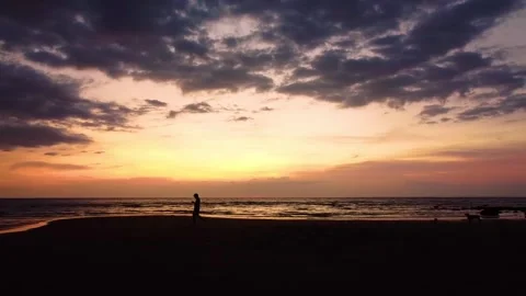 Low Tide Drone Shot Video stock 252043242