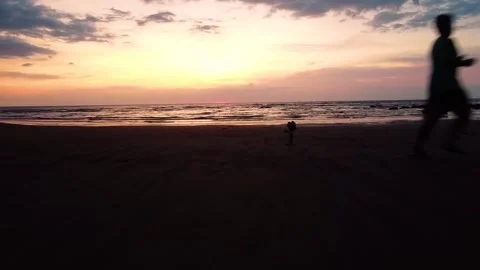 Low Tide Drone Shot Video stock 252043243