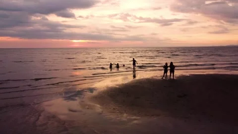 Low Tide Drone Shot Video stock 252043245