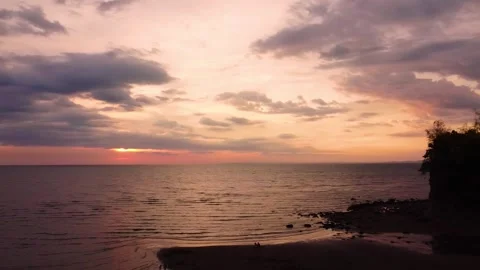 Low Tide Drone Shot Video stock 252043252