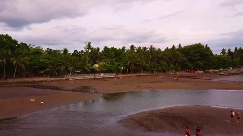 Low Tide Drone Shot Video stock 252043254