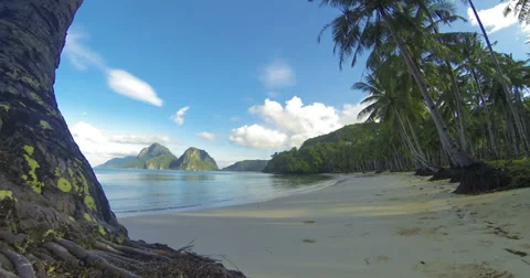 Low tide island cloudscape Philippines time lapse 4k Stock-Footage 35684266