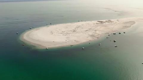 Low tide in the ocean. drought, Aerial drone view. Stock Footage 217746489