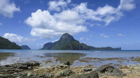 Low tide Philippines time lapse Stock Footage 35670142